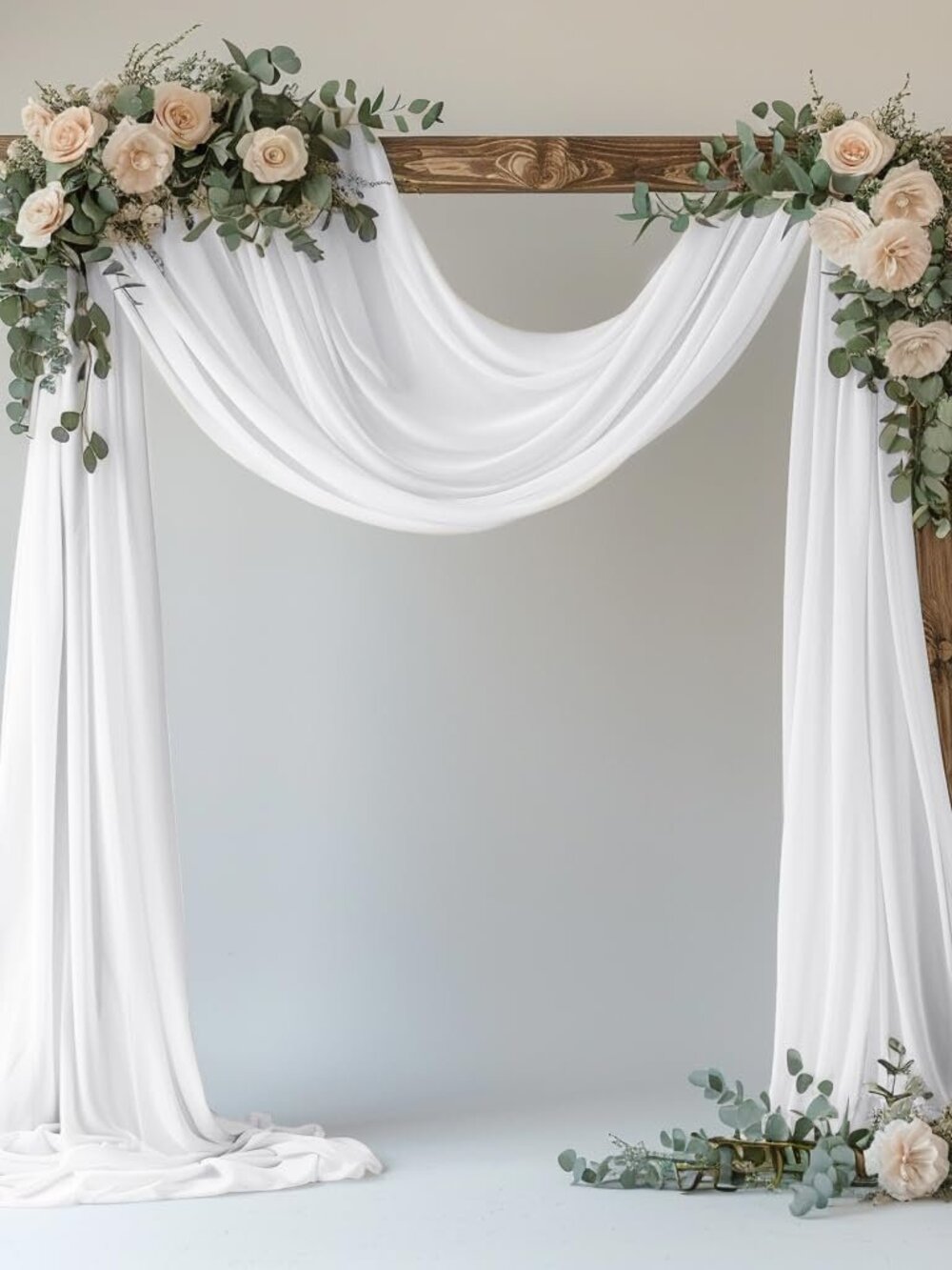 Wedding Arch Draping Fabric 1 Panel White Sheer Backdrop Drapes